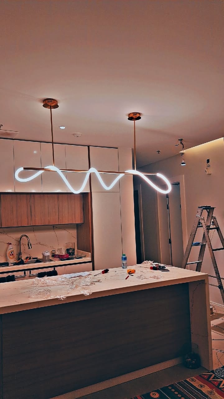 Dazzling LED Pendant Light Installation